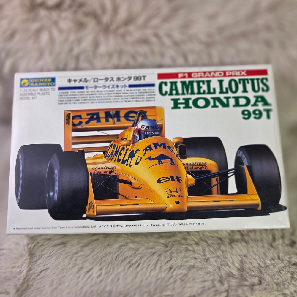 Gunze Sangyo 1/24 Camel Lotus Honda 99T F1 Grand Prix Model Kit G-474 Motorized